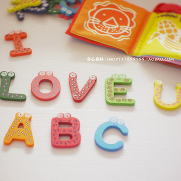 童心森林之26个字母宝宝 磁性彩色英文字母冰箱贴 趣味早教
