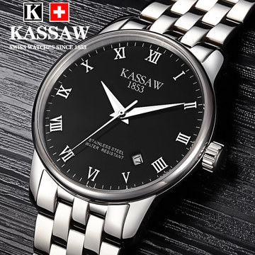 瑞士正品卡梭手表男全自动机械表男表精钢防水品质卡西欧男士腕表
