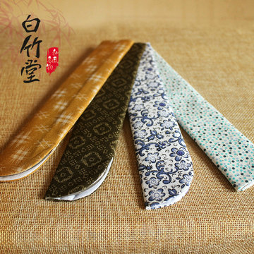 【白鸟居】日本进口棉布和风布艺双层扇套 青花 日式7寸折扇扇袋