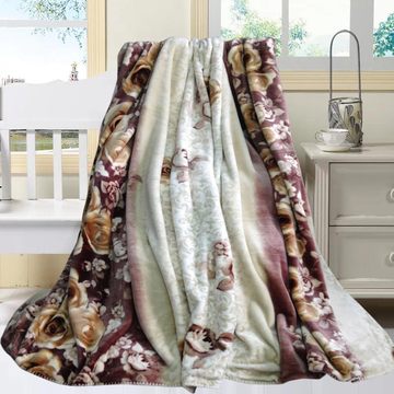 拉舍尔毛毯加厚双层珊瑚绒毯子冬季学生宿舍床单双人盖毯床品特价