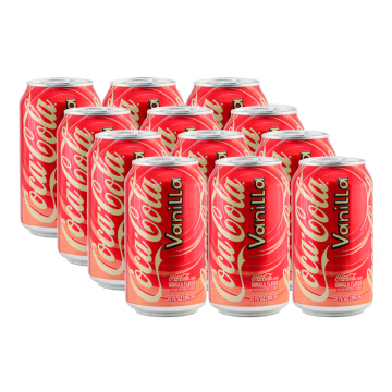美国原装进口 香草可乐 COCACOLA 355ml *12 碳酸饮料 限区包邮