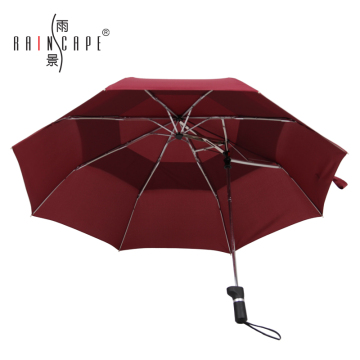 雨景专利产品！创意个性偏心伞 双层超强抗风遮阳伞晴雨伞折叠伞