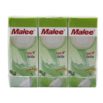 泰国进口 玛丽/Malee番石榴汁200mL*3瓶装 无添加果汁