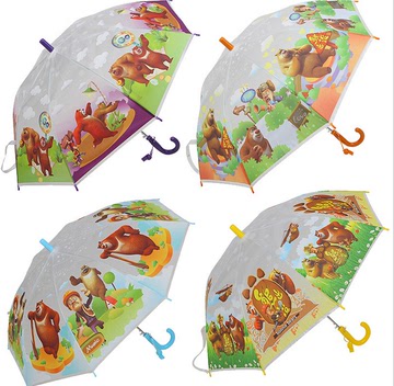 儿童伞熊出没 男女童伞 长柄伞 宝宝长柄创意卡通雨伞