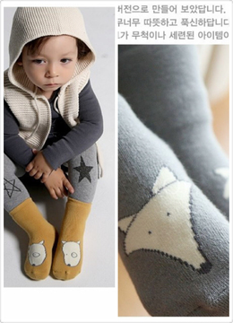 韩国加厚毛圈新款卡通男女儿童棉袜婴儿宝宝中筒防滑袜子4双包邮