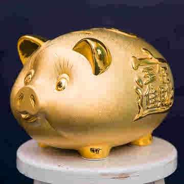 包邮存钱罐猪儿童储蓄罐超大号创意陶瓷金猪存钱罐储钱罐开业礼品