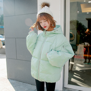 2015冬装韩版新款加厚羽绒棉学生短款棉衣女宽松大码面包服外套