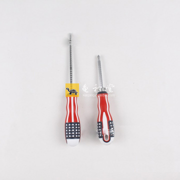 厂家直批 米国旗螺丝刀 CRV伸缩两用铬钒钢螺丝批 手动工具