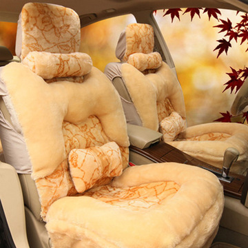 汽车坐垫加厚冬季新款毛绒保暖通用毛垫简约棉垫小车座套汽车用品
