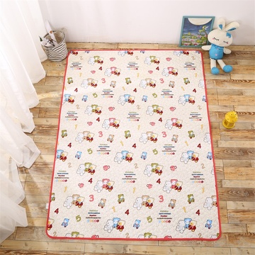 定制全棉可爱卡通宝宝爬行垫加厚床垫防滑黄色1.2m1.5可水洗1.8米