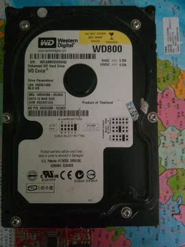 西部数据WD800BB 并口机械硬盘赠送并口转串口卡