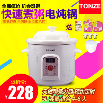 Tonze/天际 DDG-50MT陶瓷电炖锅煮粥锅白瓷全自动定时预约煲汤锅