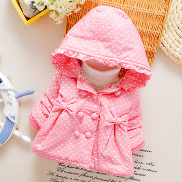 女童棉衣春秋冬装粉色外套幼儿夹棉6-12个月0-1 3岁宝宝纯棉开衫