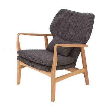 实木布艺沙发椅组合北欧日式小户型客厅单人白橡木咖啡厅休闲沙发
