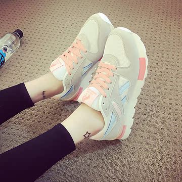 韩国ulzzang气垫小清新拼色学生运动鞋秋季新款韩版跑步鞋女鞋子