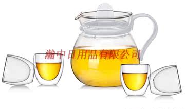斯阁睿SIGERUI 菩提茶组五件套高硼硅耐热玻璃功夫茶具一壶四杯