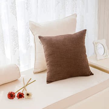沙发垫窗台垫飘窗垫订做加厚海绵日式纯色棉麻坐垫榻榻米垫伊菲曼