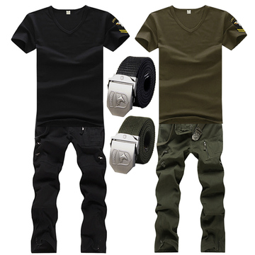 户外体能训练短袖套装军装特种兵野战101空降师夏季男套服作训服