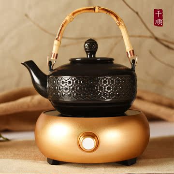 陶瓷煮茶壶古朴复古养生壶花茶泡茶壶带过滤孔大容量高温煮水烧水