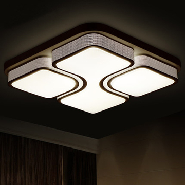 led长方形大气客厅吸顶灯遥控创意家用餐厅灯具主卧室灯温馨浪漫
