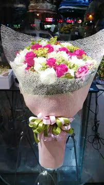 玫瑰绣球鲜花韩式创意花束情人节2.14生日求婚纪念日春节南通如东