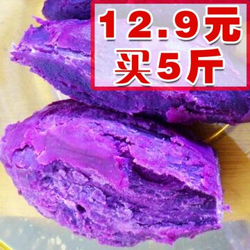 紫薯 山东蒙阴北方红薯沂蒙山紫薯 紫心红薯农家特产新鲜紫薯包邮