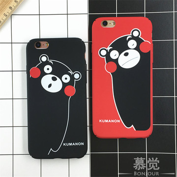 苹果6s手机壳4.7保护套iPhone6plus磨砂硬壳情侣5s全包可爱熊本熊
