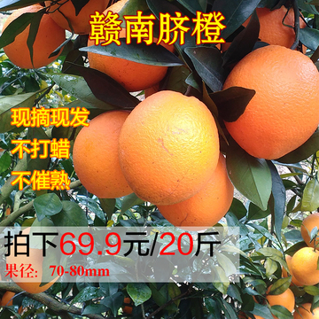 赣南脐橙新鲜水果橙子纯天然孕妇水果现摘现发20斤包邮农家甜橙子