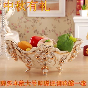 特价 欧式果盘创意客厅奢华 家居陶瓷水果盘水果盆 果盘欧式摆件
