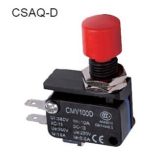 正品CNTD昌得小型微动开关CSAQ-D自复位圆柱直动自锁按钮