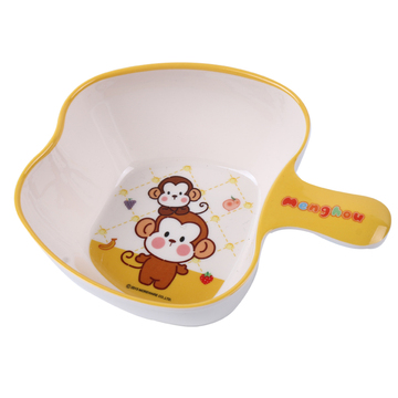 五和密胺餐具萌猴儿童单耳苹果碗 带手柄 儿童饭碗 MH-342
