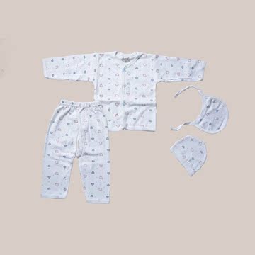 婴幼儿内衣套装4件套0-3个月新生儿纯棉婴儿衣服春夏礼盒厂价直销