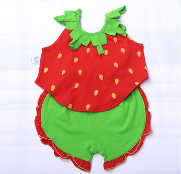 婴儿衣服夏季套装薄款男女宝宝背心套装纯棉衣服琵琶装0-1-2-3岁