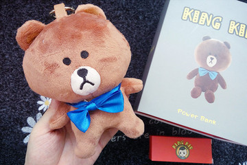 韩国Monster Line公仔充电宝可妮兔布朗熊毛绒玩具移动电源