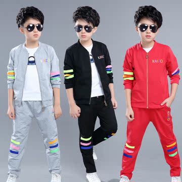 小学生童装男童秋装套装2016新款中大儿童春秋季运动两件套韩版潮