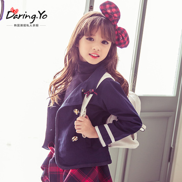 daringyo/戴琳优2016秋季新款韩国女童学院风小西装儿童长袖外套