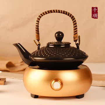 手工陶壶茶壶带过滤孔大容量白茶黑茶煮茶器电陶炉陶瓷煮水壶烧水