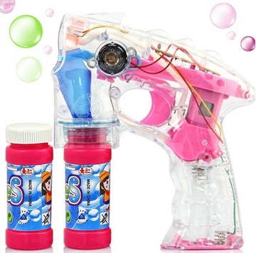 热卖手动惯性泡泡枪 卡通造型多款图案泡泡水 儿童吹泡泡玩具特价