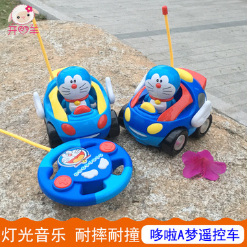哆啦A梦遥控车儿童电动音乐赛车机器猫宝宝玩具汽车 动漫卡通礼物