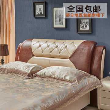 软床软包软双人床小户型软床欧式皮床靠屏板定做现代简约1.8米款