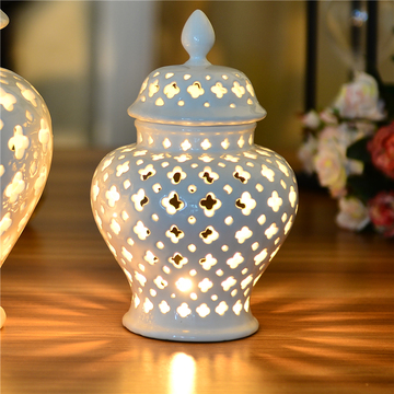 欧式蜡烛台灯 摆件陶瓷创意电视柜客厅家居装饰品工艺品简约现代