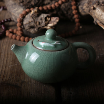 龙泉青瓷哥窑开片茶壶密封喝茶水壶 整套茶具品茗功夫茶具 西斯壶