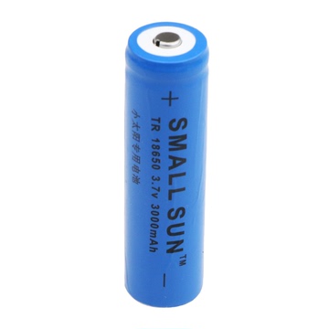 小太阳原装18650蓝 电池充电锂电池强光手电3000mAh 3.7V超大容量