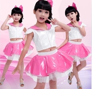 六一儿童演出服装女 现代舞爵士舞街舞表演服装 新蓬蓬裙亮片纱裙