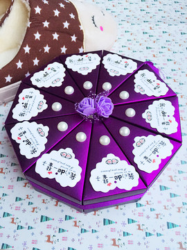 定制欧式糖盒婚庆 创意结婚婚礼蛋糕糖盒三角形批发包邮