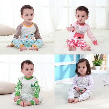 婴儿秋季套装0-6-12个月男女宝宝秋衣套装纯棉婴儿衣服儿童内衣冬