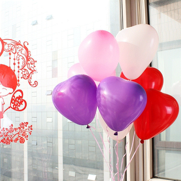 包邮2017新款结婚用品婚礼生日气球布置套餐心形气球彩带婚庆婚房