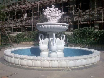 汉白玉喷泉 石雕喷泉西方人去喷泉 大型广场流水喷泉