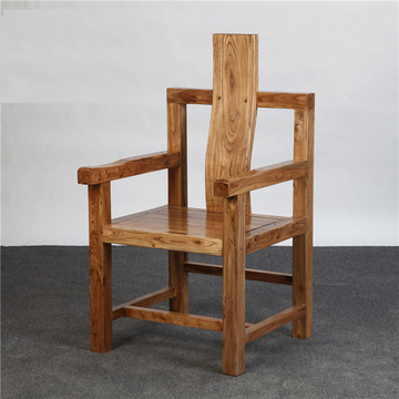 老榆木老板椅 办公电脑椅座椅靠背纯实木复古简约带扶手仿古椅子