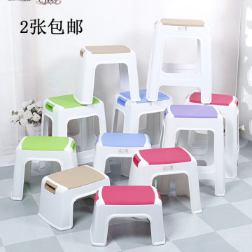 包邮博跃塑料凳子加厚椅子换鞋凳板凳浴室凳方凳高凳成人凳子批发